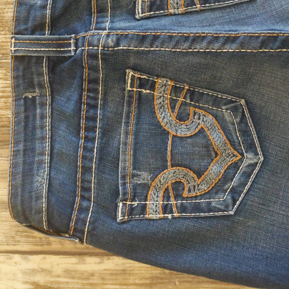 BIG STAR Nina mid-rise straight medium wash jeans The Buckle 27L sz 27x36L TALL - Picture 9 of 16